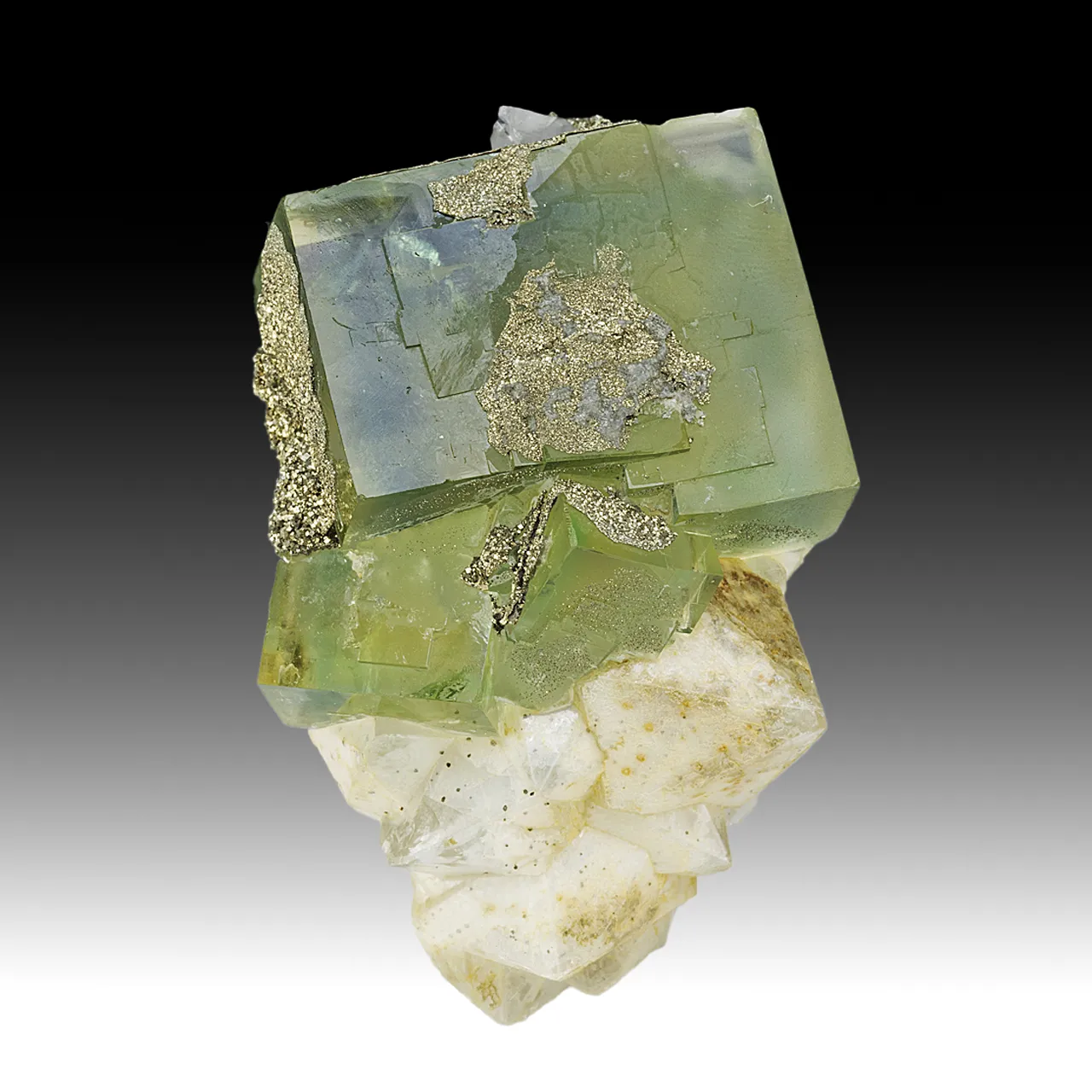 Fluorite with Pyrite, Quartz - image 1