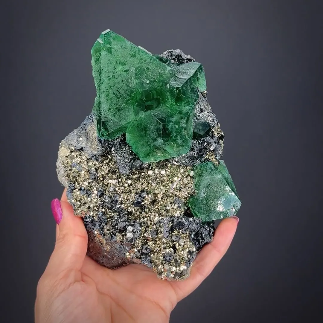 Fluorite with Pyrite, Sphalerite and Galena - image 1