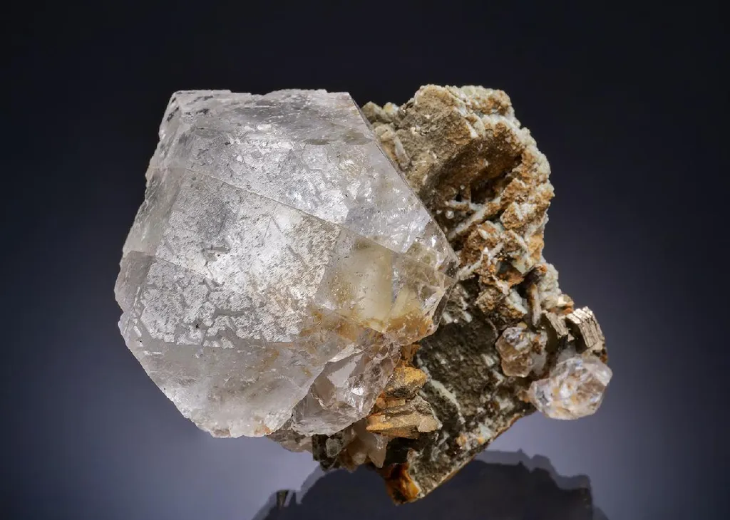 Fluorite with Pyrrhotite and Quartz image