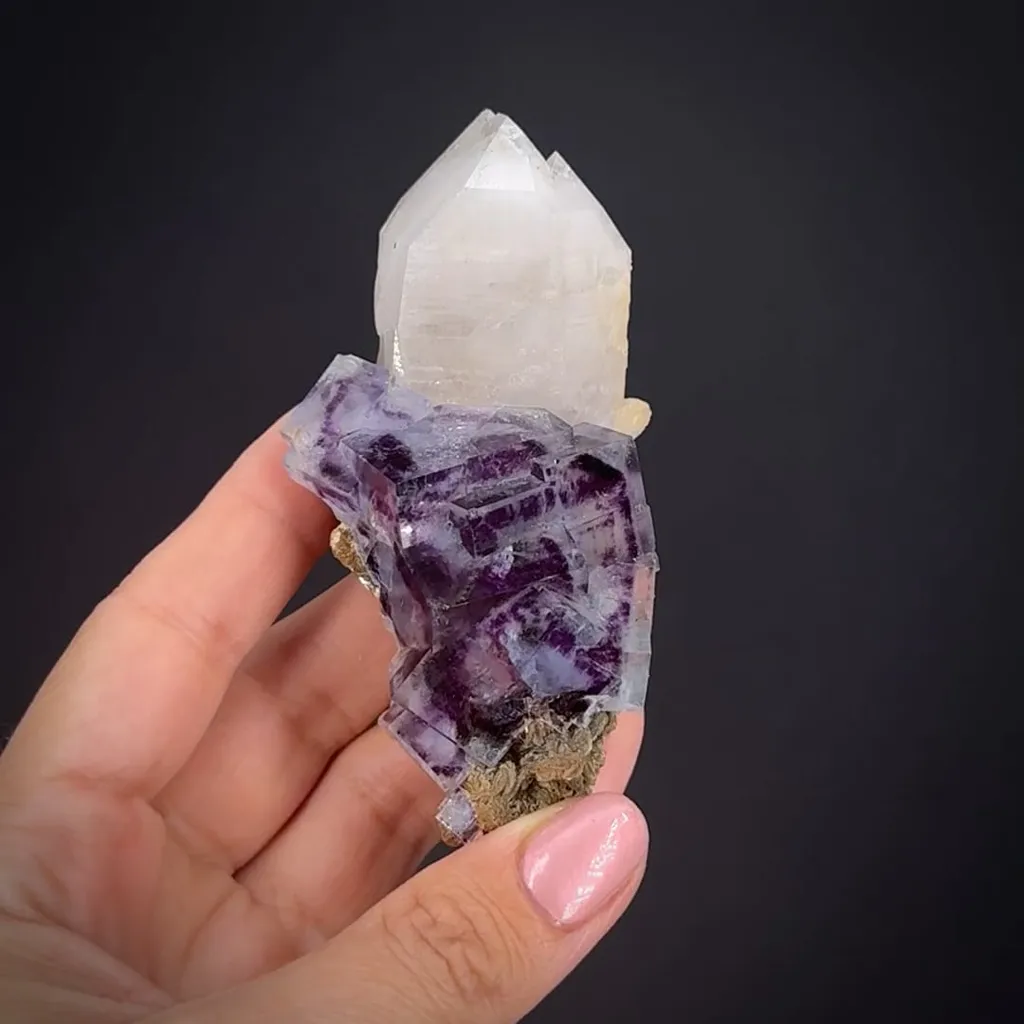 Fluorite with Quartz