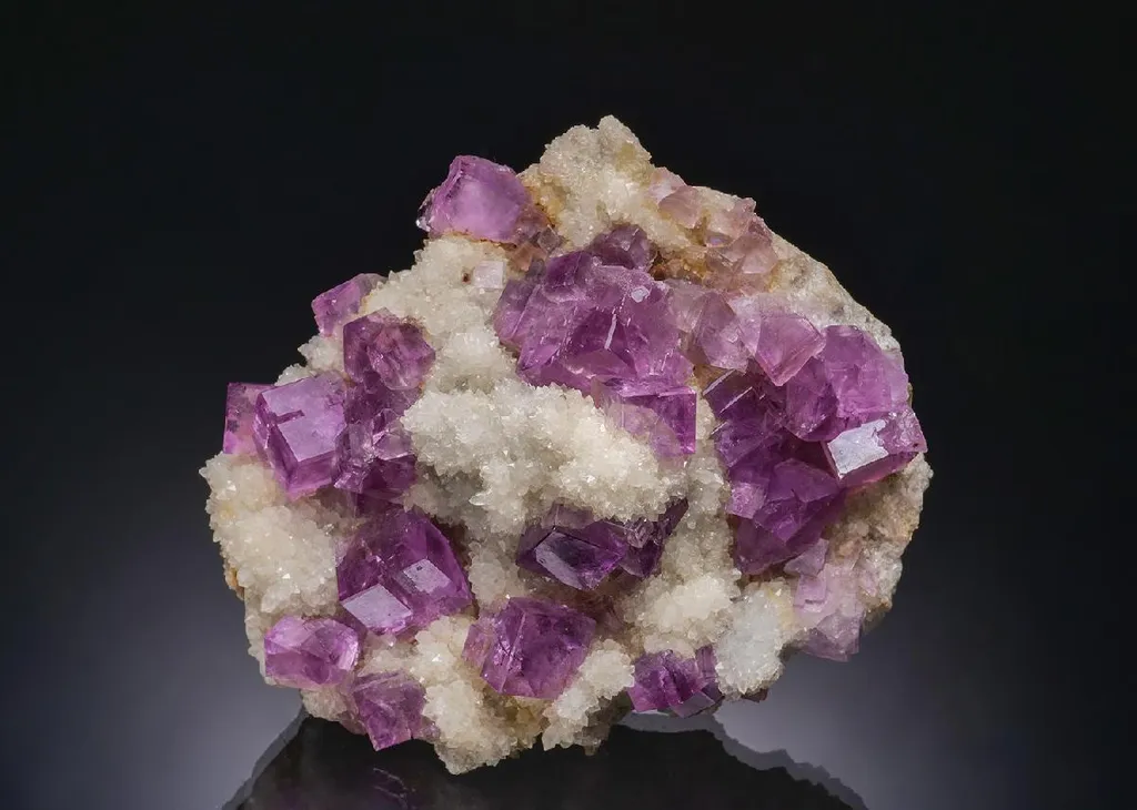 FLUORITE with QUARTZ