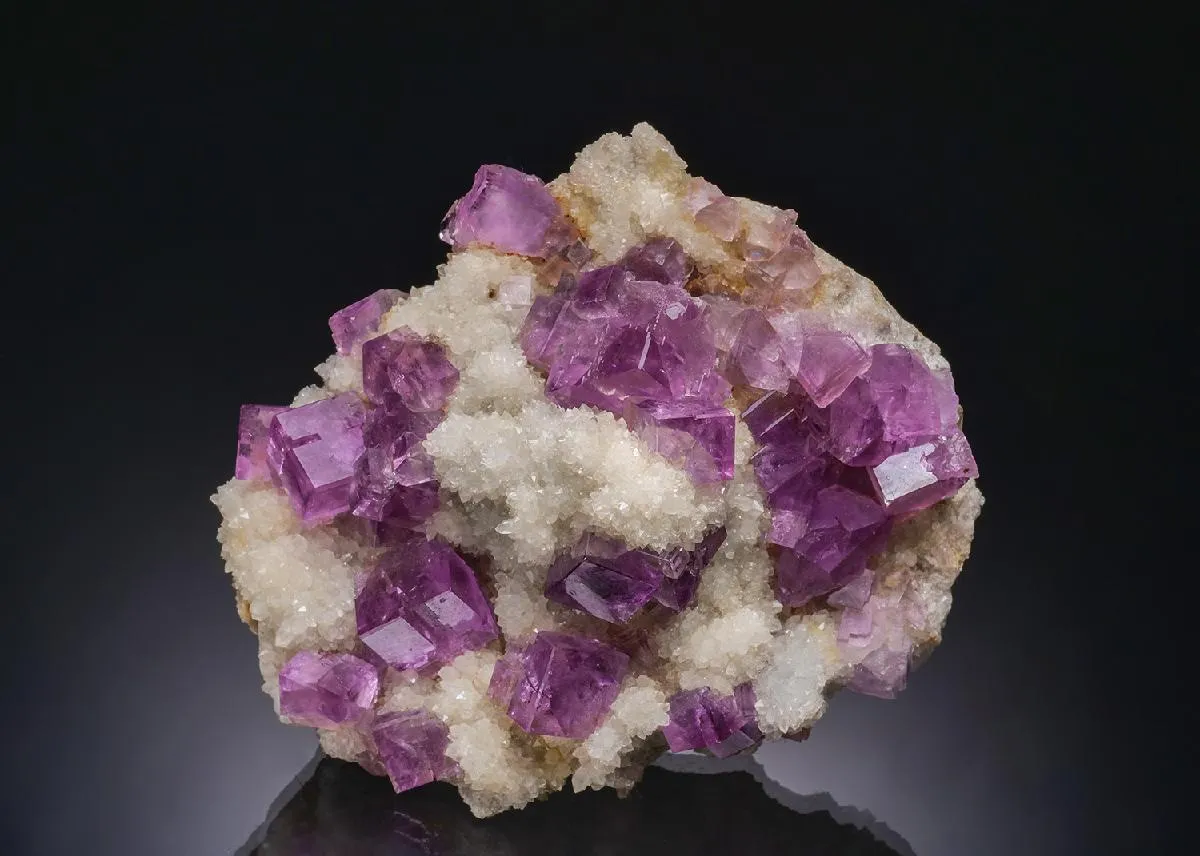 FLUORITE with QUARTZ - image 1