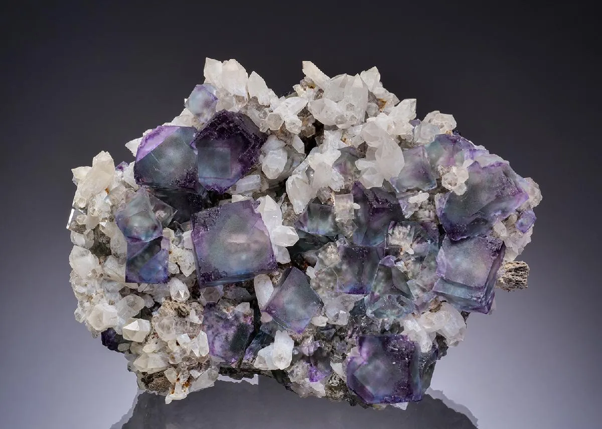 Fluorite with Quartz - image 1