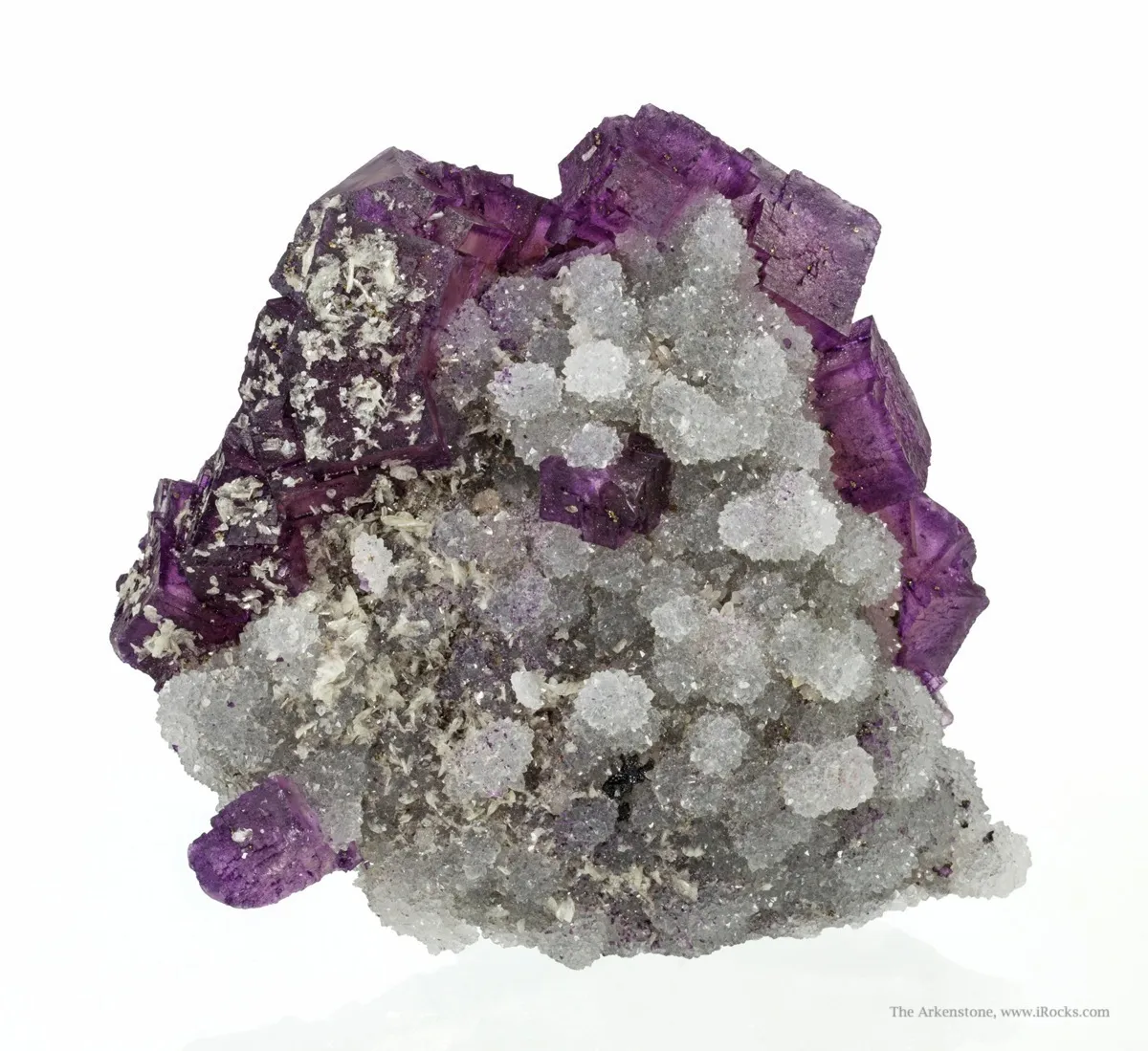 Fluorite With Quartz and Baryte - image 2