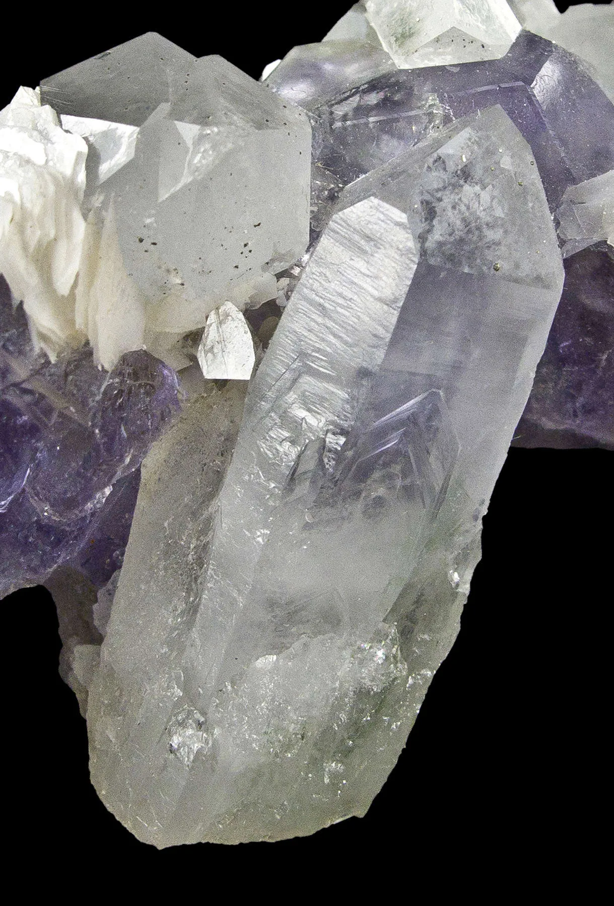 Fluorite With Quartz and Calcite - image 8