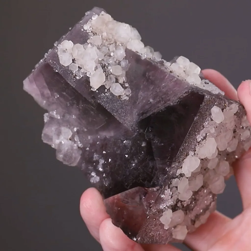 Fluorite with Quartz and Calcite - image 2
