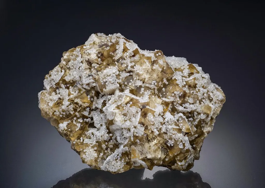 Fluorite with Quartz and Calcite image