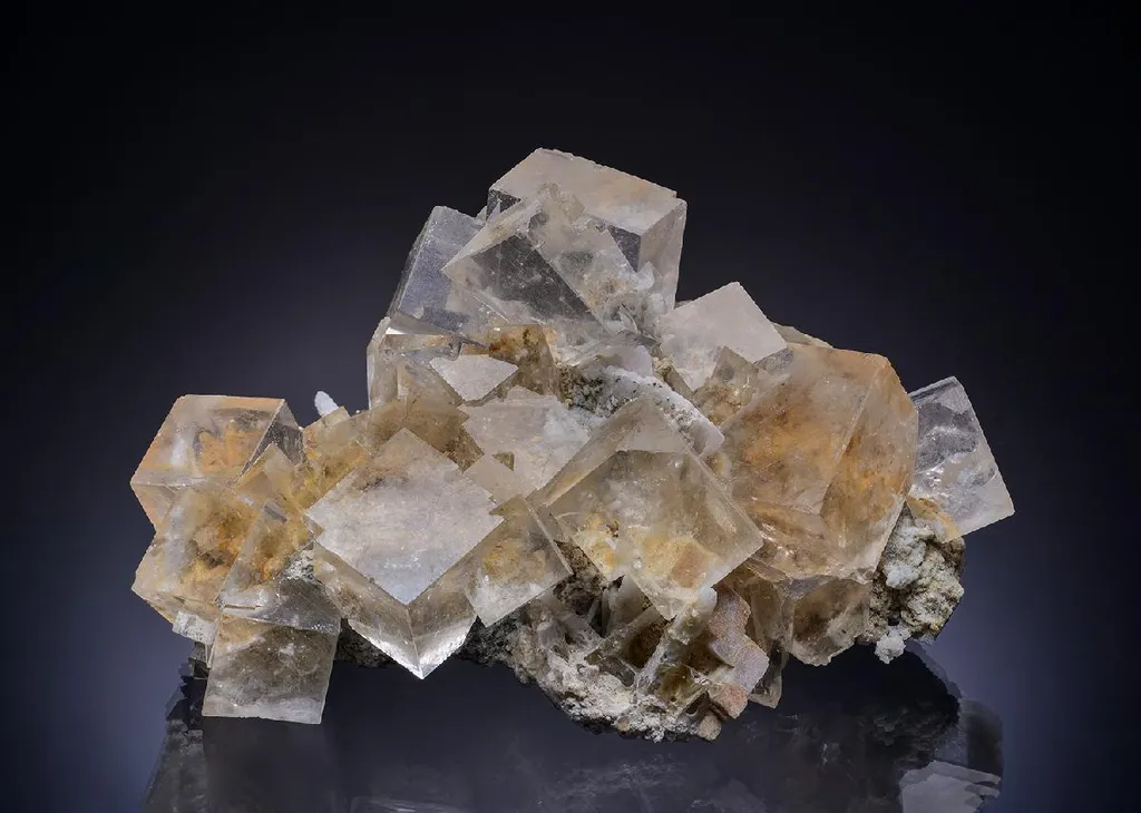 FLUORITE with QUARTZ and CALCITE
