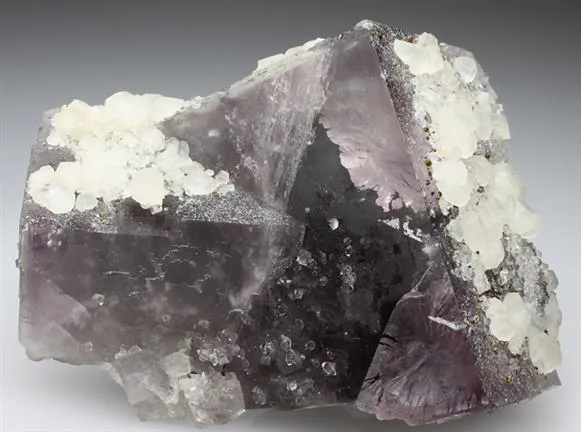 Fluorite with Quartz and Calcite image