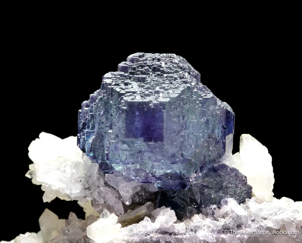 Fluorite with Quartz and Calcite image