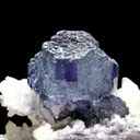 Fluorite with Quartz and Calcite - image 1