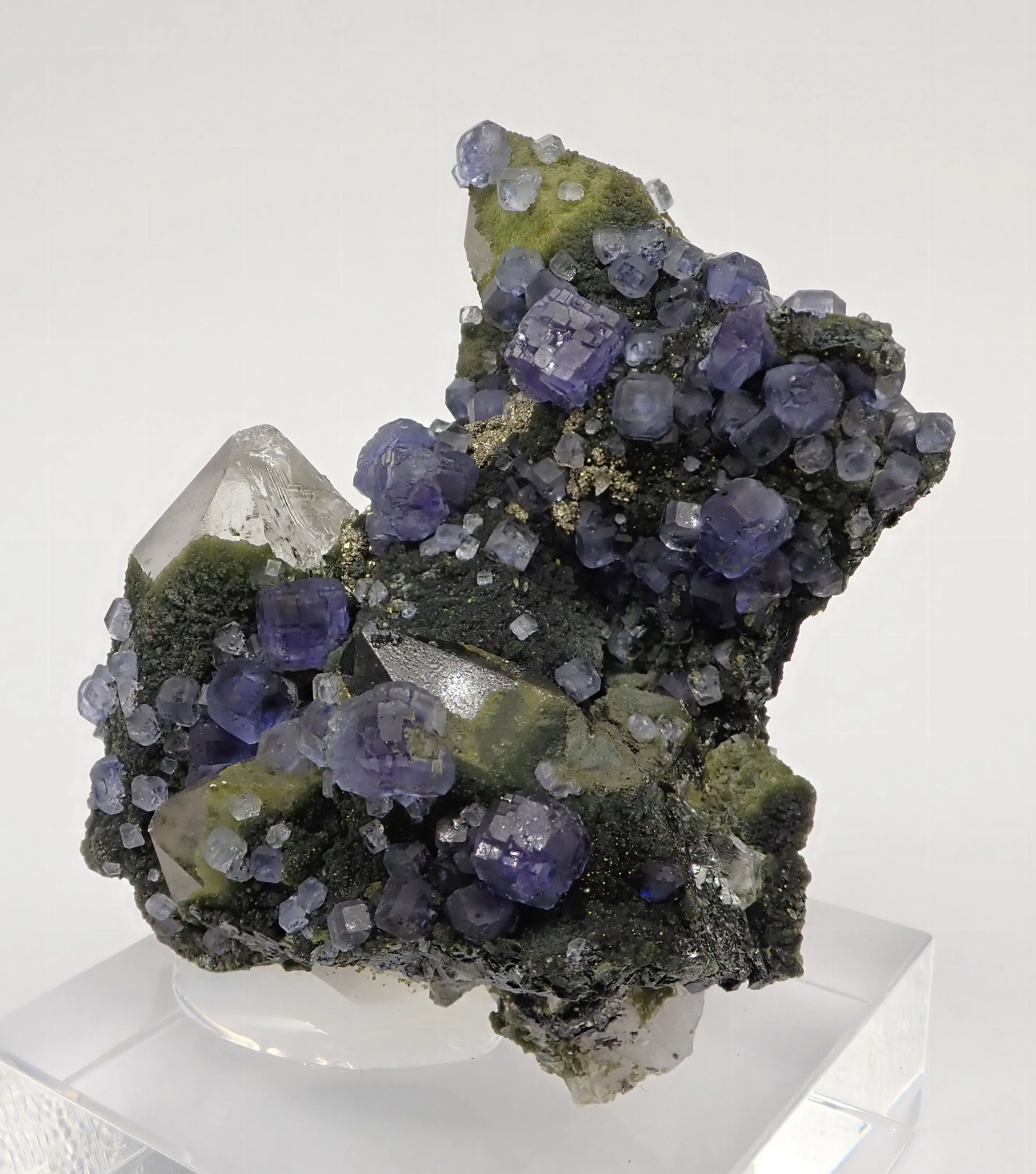 Fluorite with Quartz and Chlorite - image 1