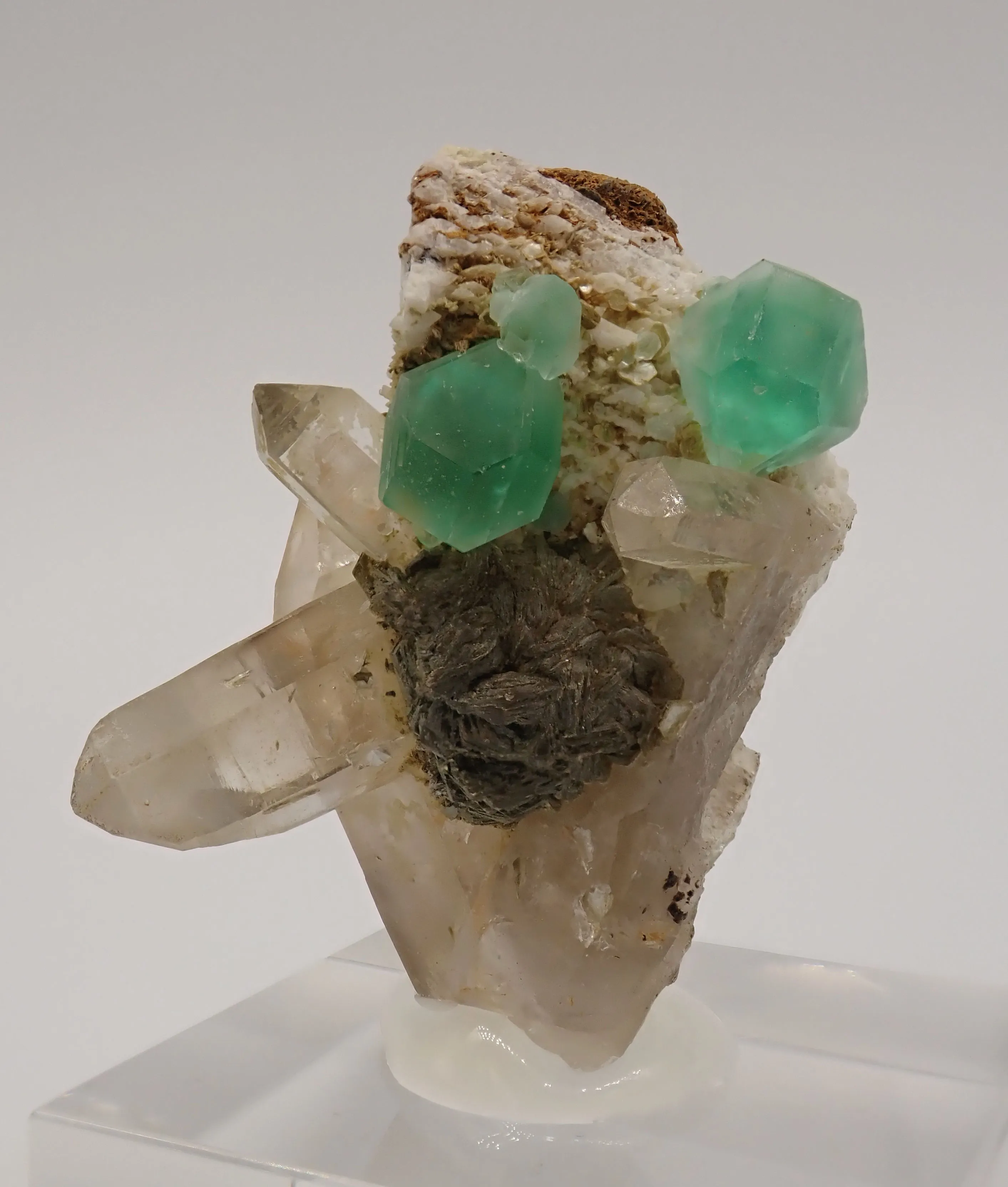 Fluorite with Quartz and Feldspar - image 1