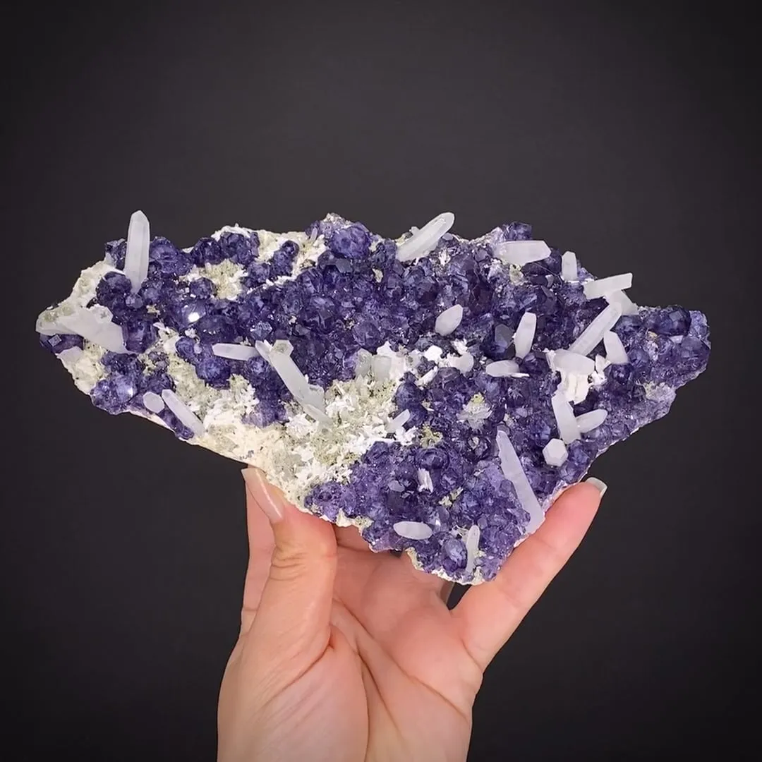 Fluorite with Quartz and Laumontite - image 1