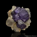 Fluorite with Quartz and Muscovite on Siderite - image 1