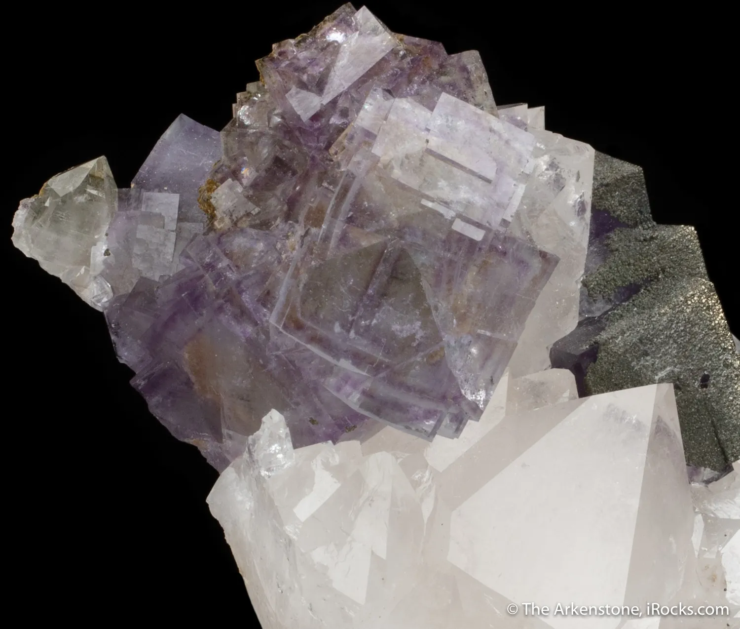Fluorite with Quartz and Pyrite - image 3