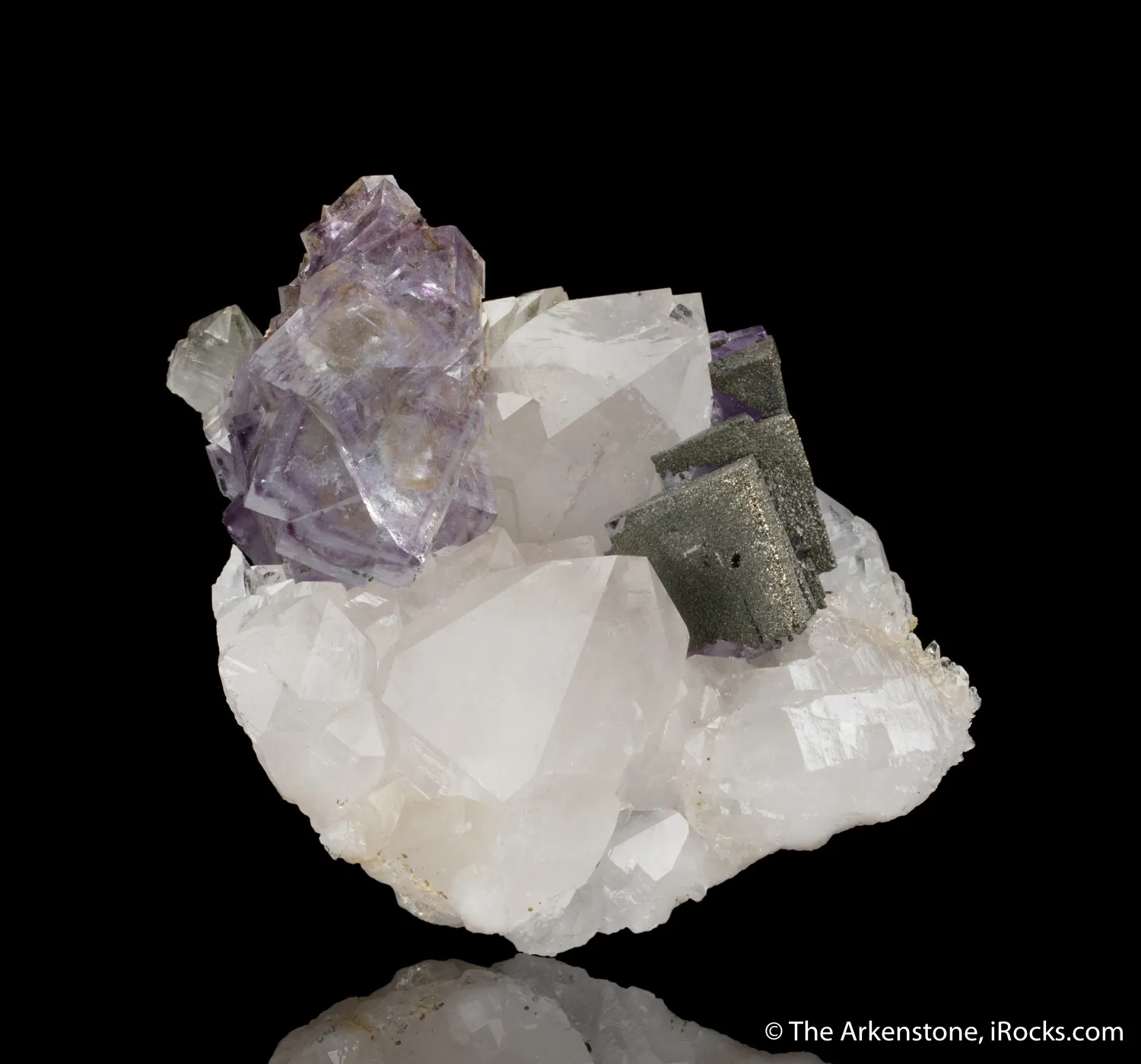 Fluorite with Quartz and Pyrite - image 2
