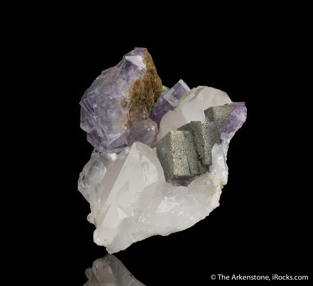 Fluorite with Quartz and Pyrite - image 4