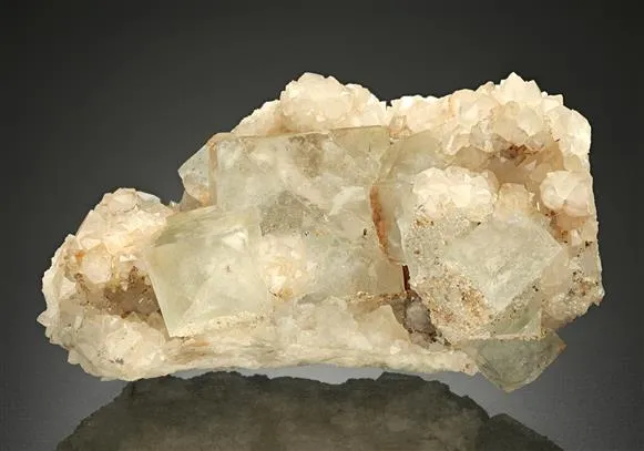 FLUORITE with QUARTZ - image 1