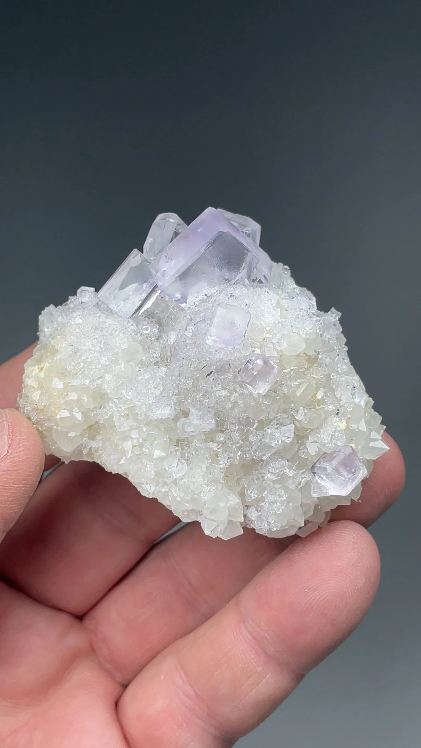 Fluorite with Quartz, Calcite - image 3
