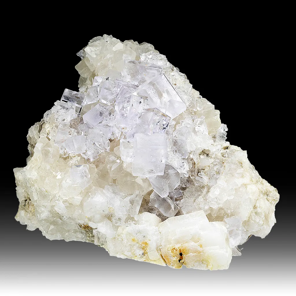 Fluorite with Quartz, Calcite image