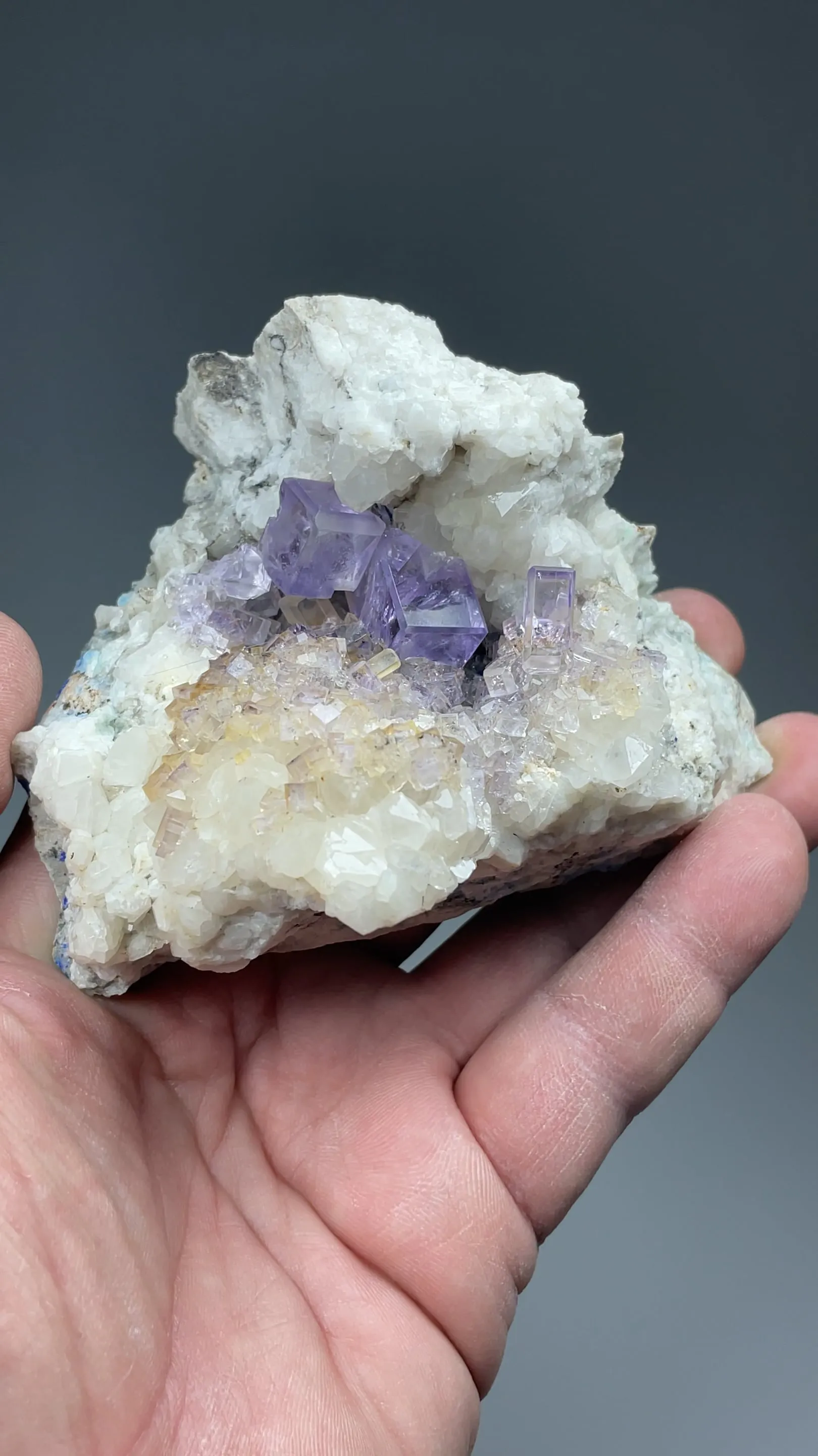 Fluorite with Quartz, Calcite - image 2