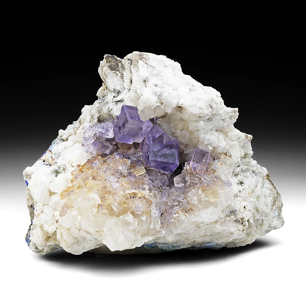 Fluorite with Quartz, Calcite - image 1