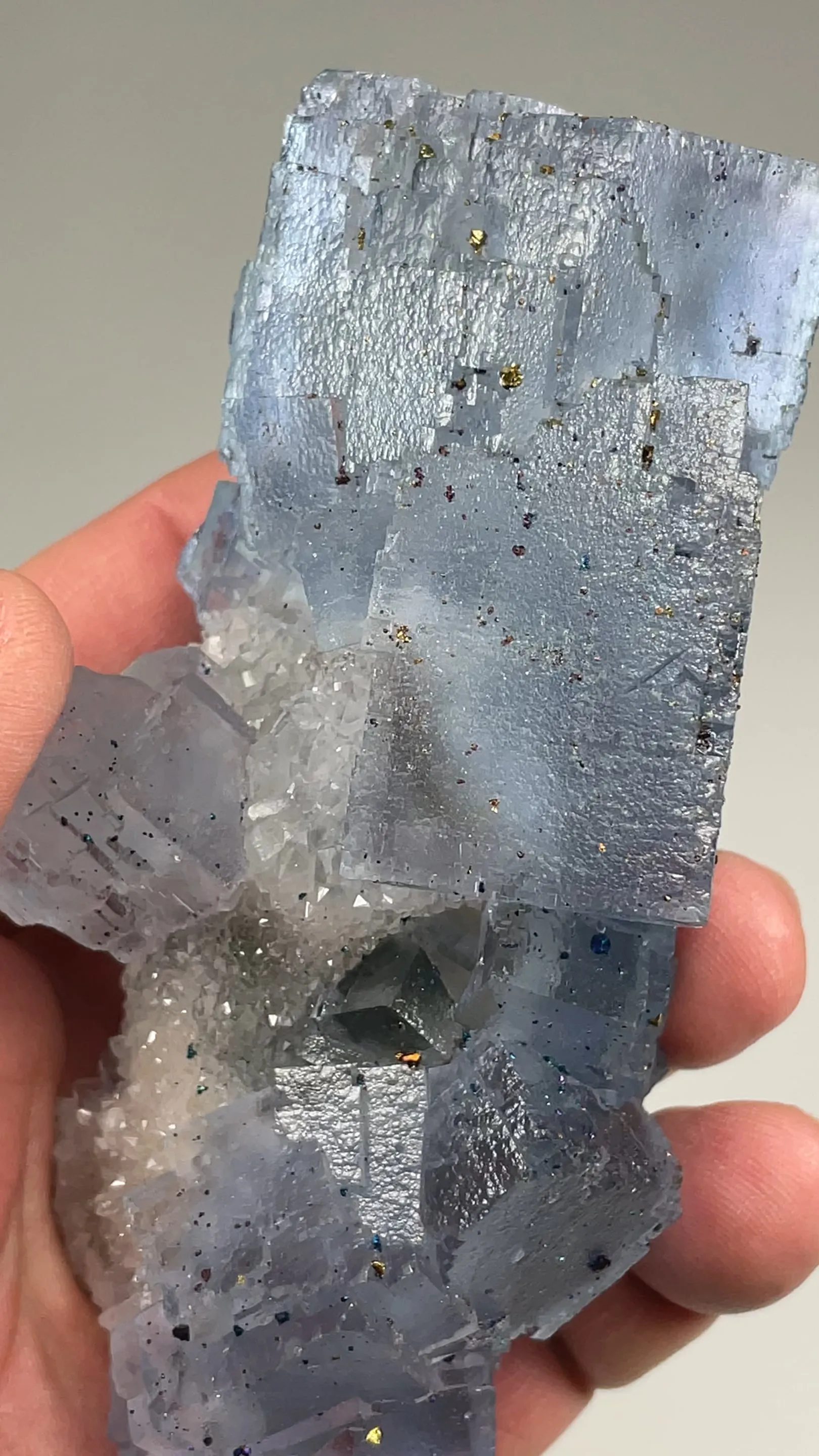 Fluorite with Quartz, Chalcopyrite - image 2