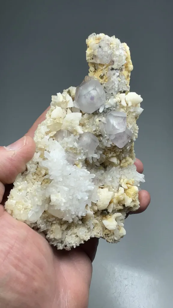 Fluorite with Quartz, Dolomite - image 3