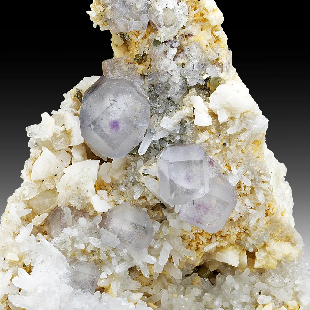Fluorite with Quartz, Dolomite image