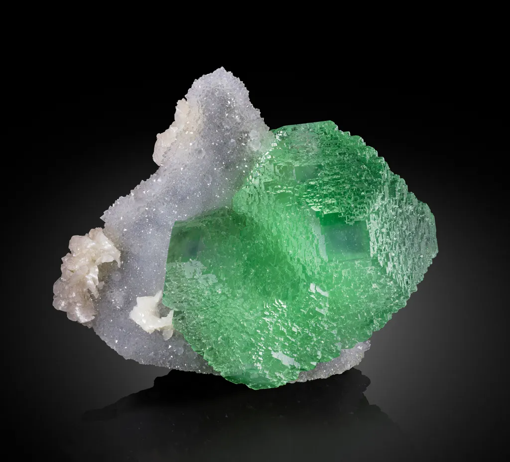 Fluorite with Quartz & Dolomite image