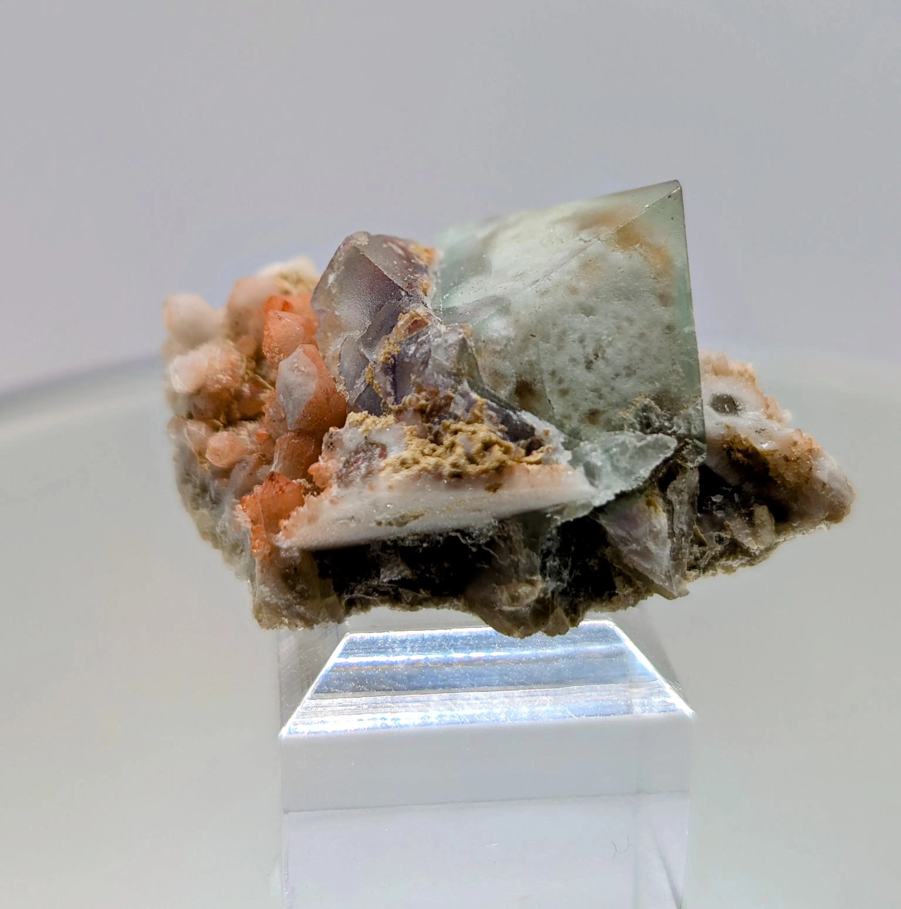 Fluorite with Quartz (Eisenkiesel) – Globenstein, Erzgebirgskreis, Saxony, Germany - image 1