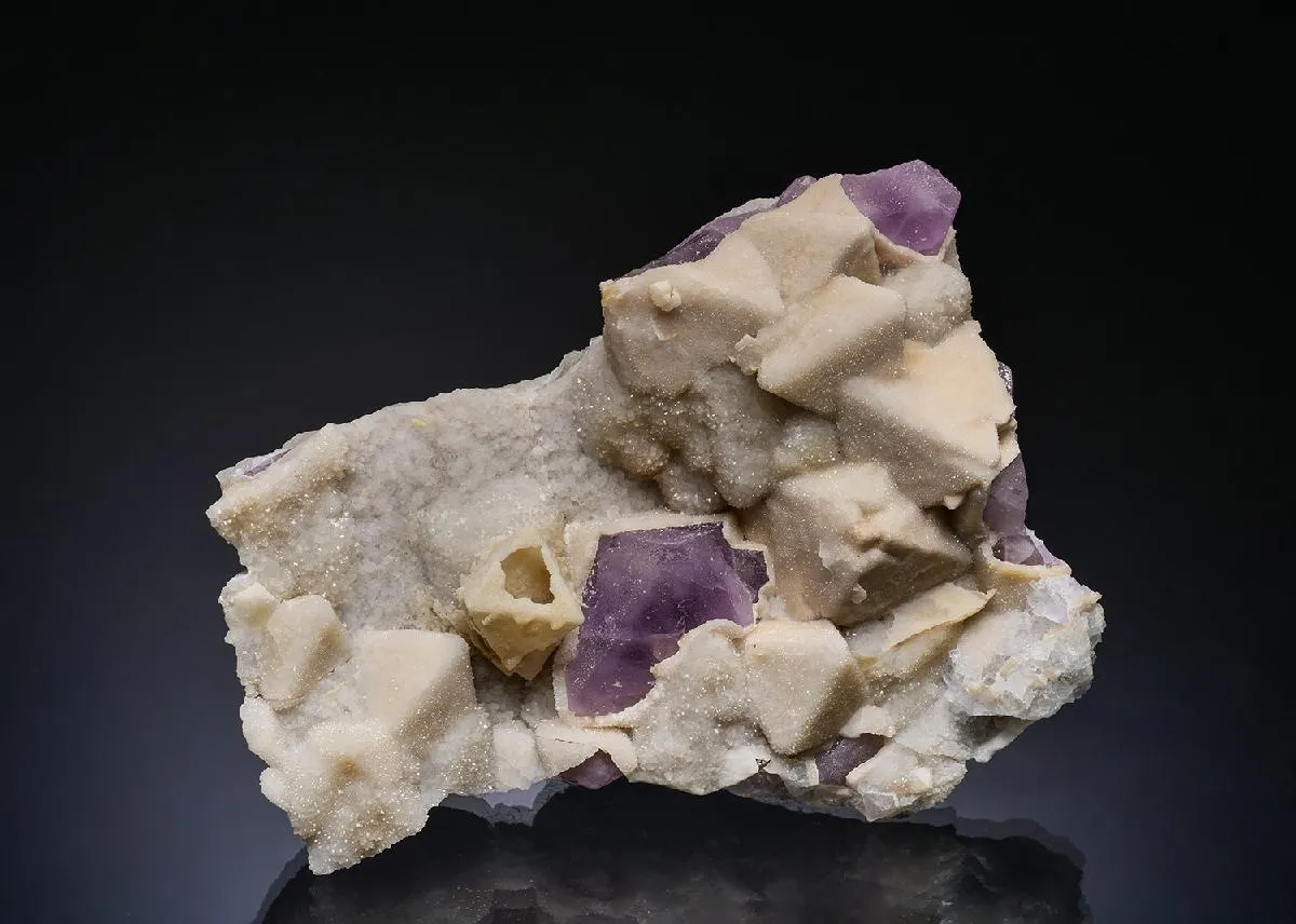 Fluorite with Quartz Epimorph - image 1