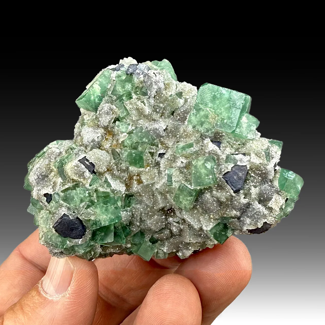 Fluorite with Quartz, Galena - image 1