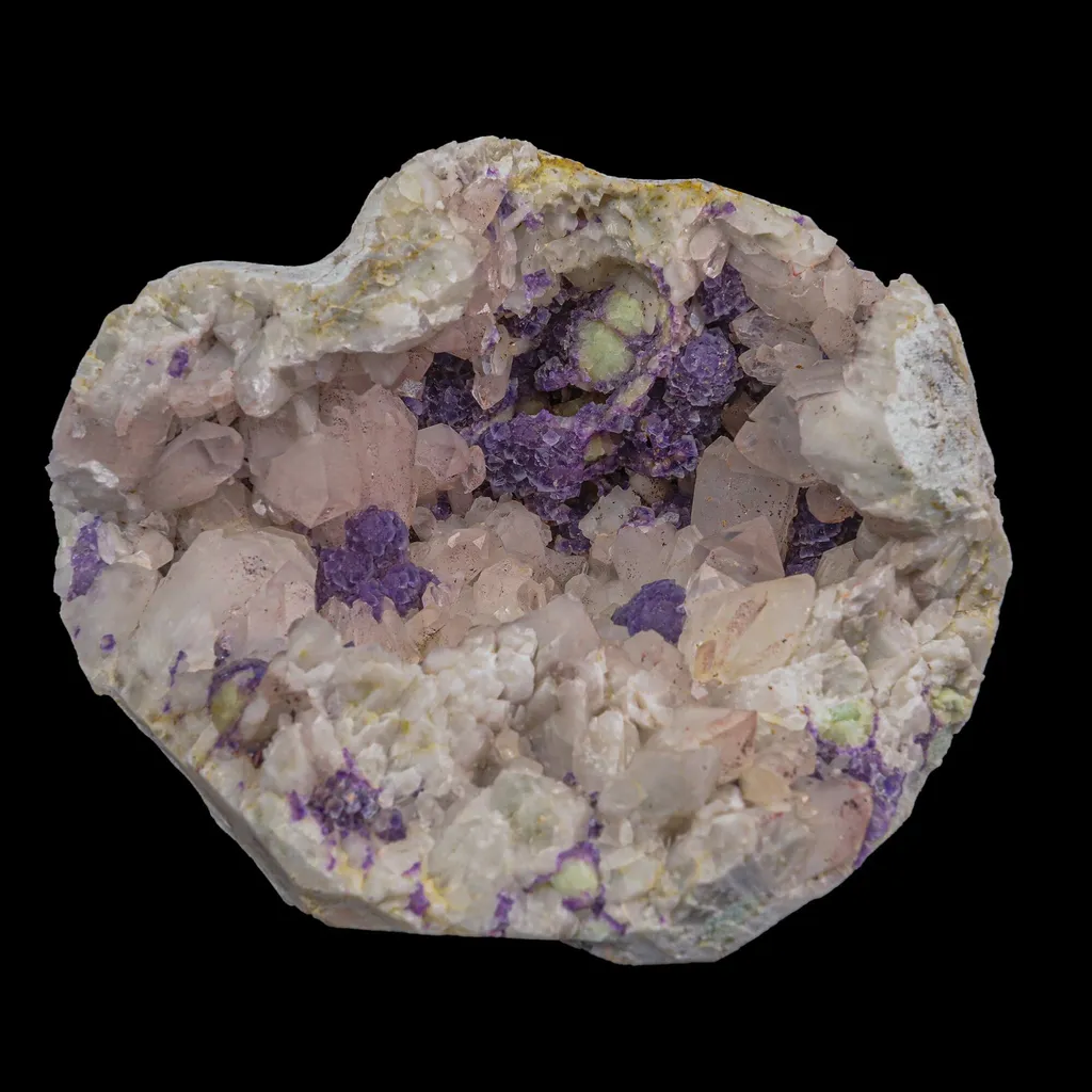 Fluorite With Quartz Natural Mineral Specimen image