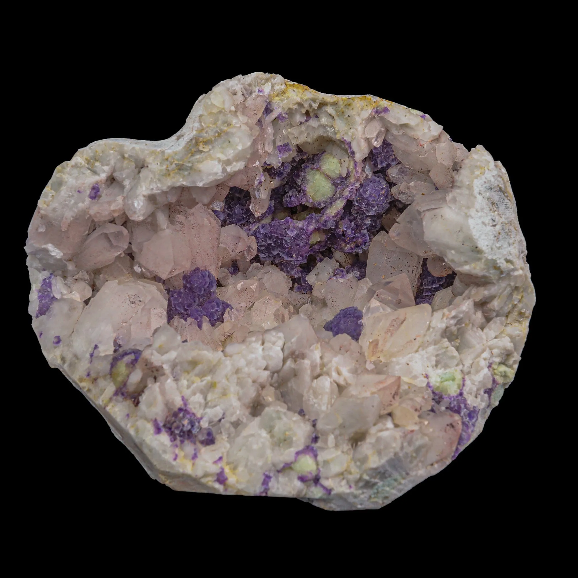 Fluorite With Quartz Natural Mineral Specimen - image 1