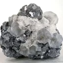 Fluorite With Quartz on Galena on Sphalerite - image 2