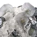 Fluorite With Quartz on Galena on Sphalerite - image 3