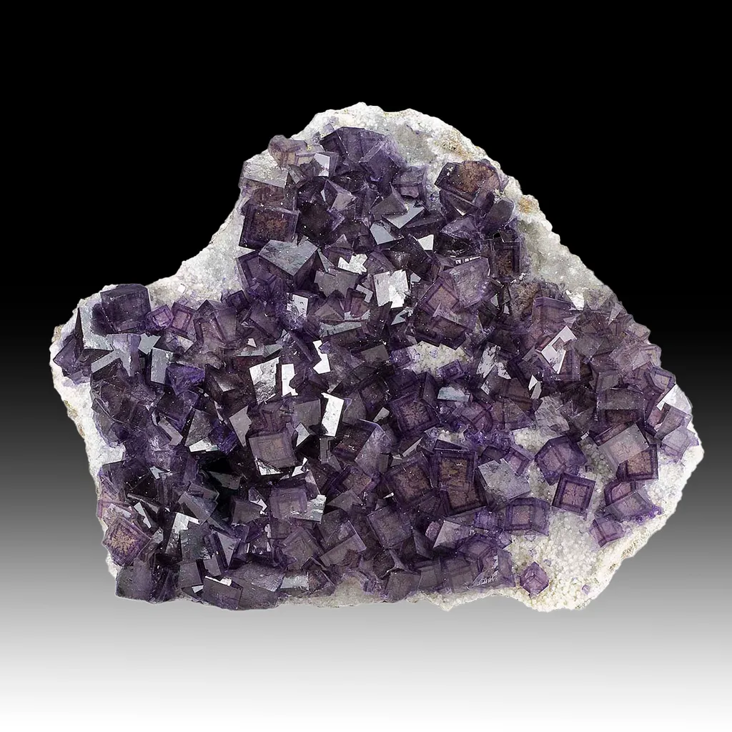 Fluorite with Quartz, Pyrite image