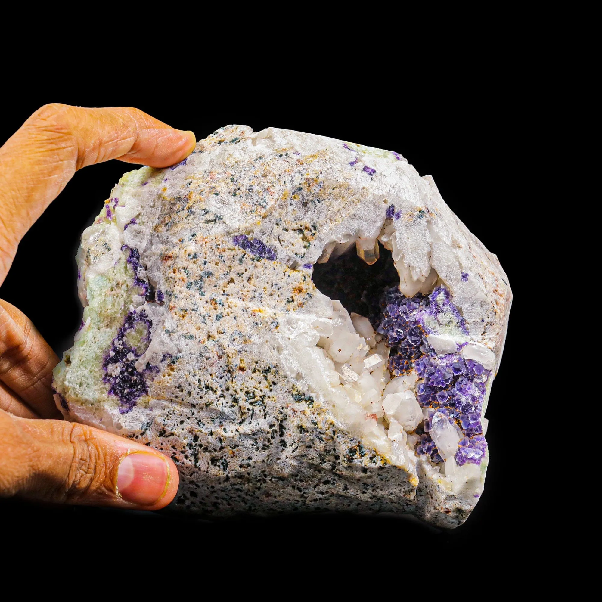 Fluorite With Quartz Rare Natural mineral Specimen - image 5