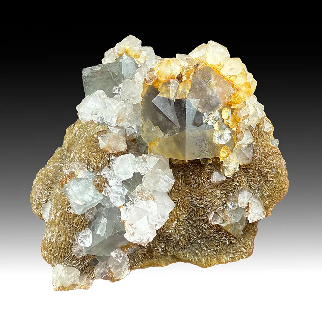 Fluorite with Quartz, Siderite (2303) image