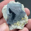 Fluorite with Quartz, Siderite (restored 1x) - image 2