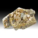 Fluorite with Quartz, Spessartine, Microcline - image 1