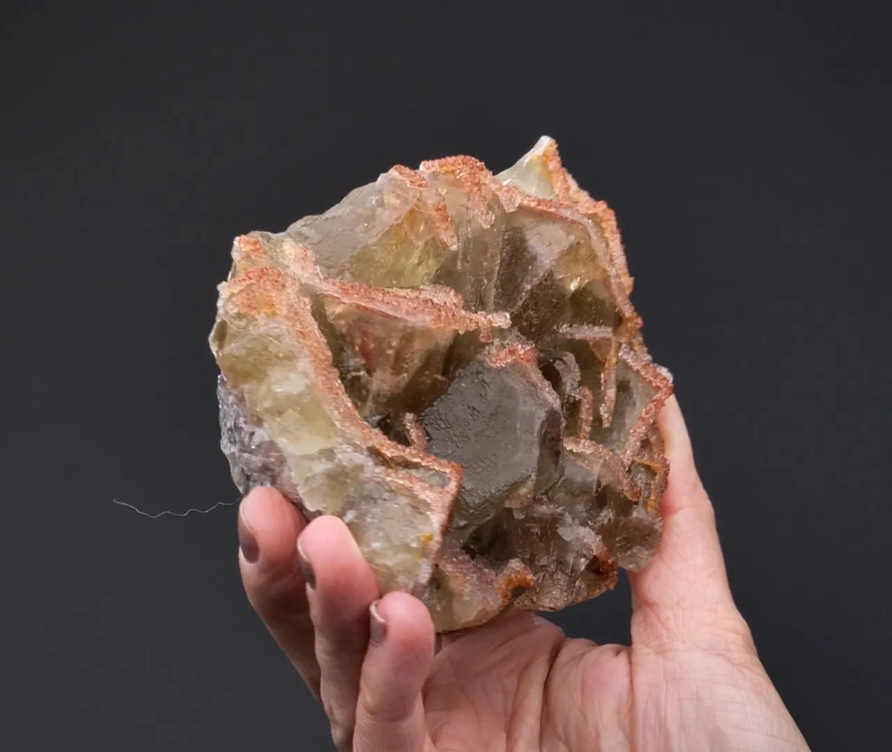 FLUORITE with QUARTZ var. Eisenkiesel - image 2