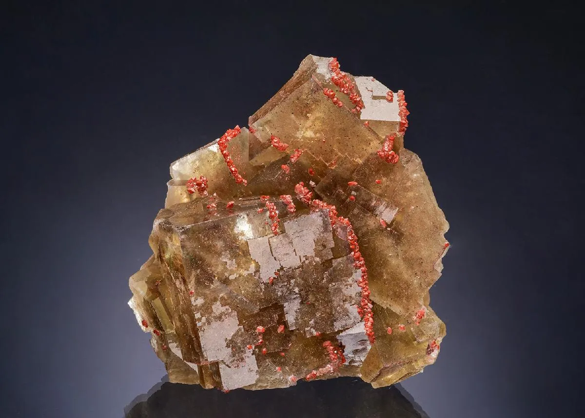 Fluorite with Quartz var. Eisenkiesel - image 1