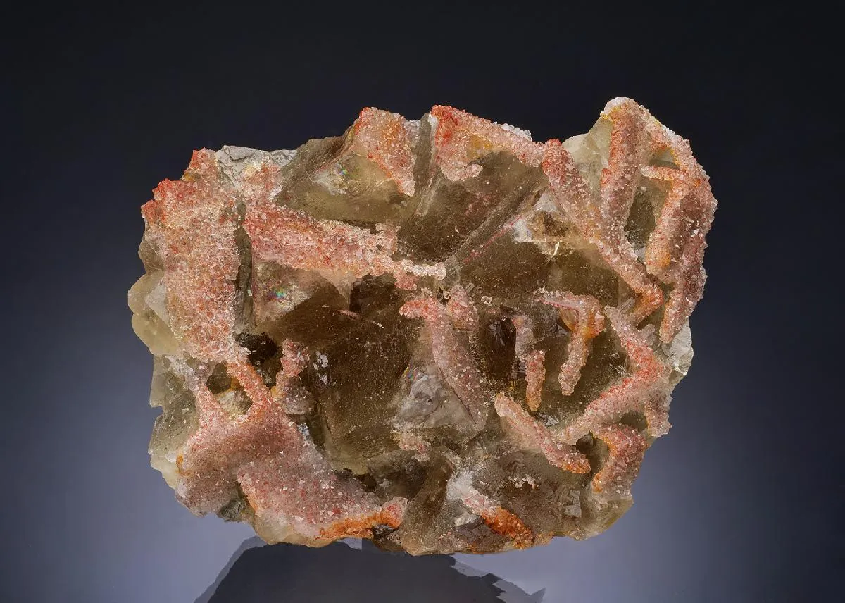FLUORITE with QUARTZ var. Eisenkiesel - image 1