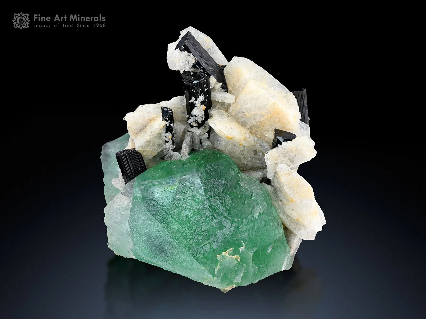 Fluorite with Schorl and Feldspar from Pakistan - image 1