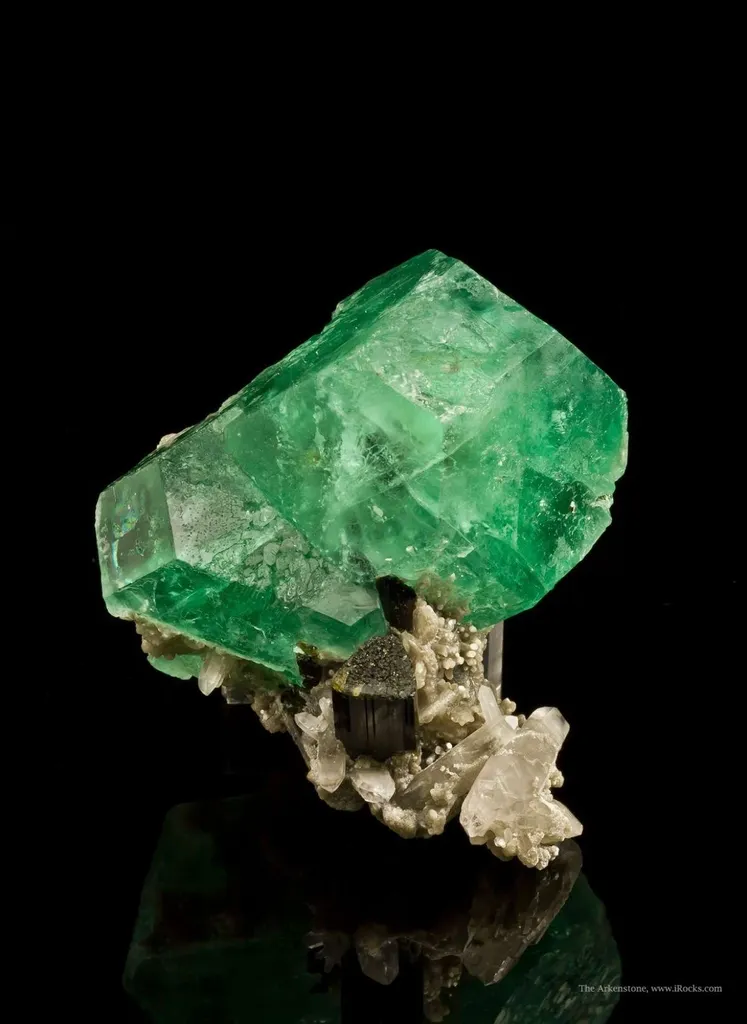 Fluorite With Schorl and Quartz - image 3