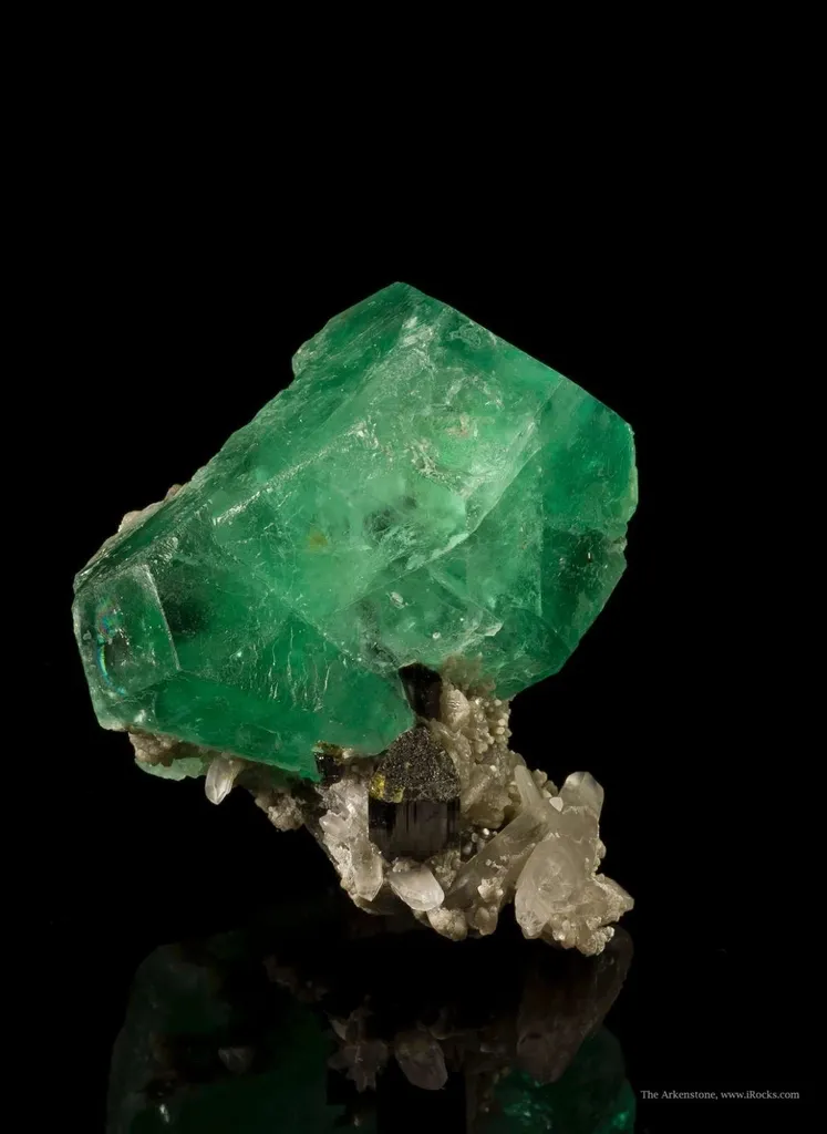 Fluorite With Schorl and Quartz - image 2