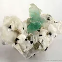 Fluorite With Schorl on Feldspar - image 3